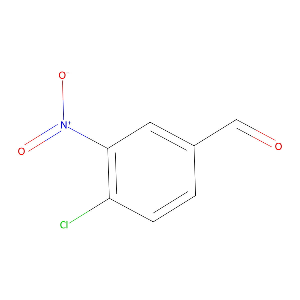 4-Chloro-3-nitrobenzaldehyde molecular structure, CAS 16588-34-4