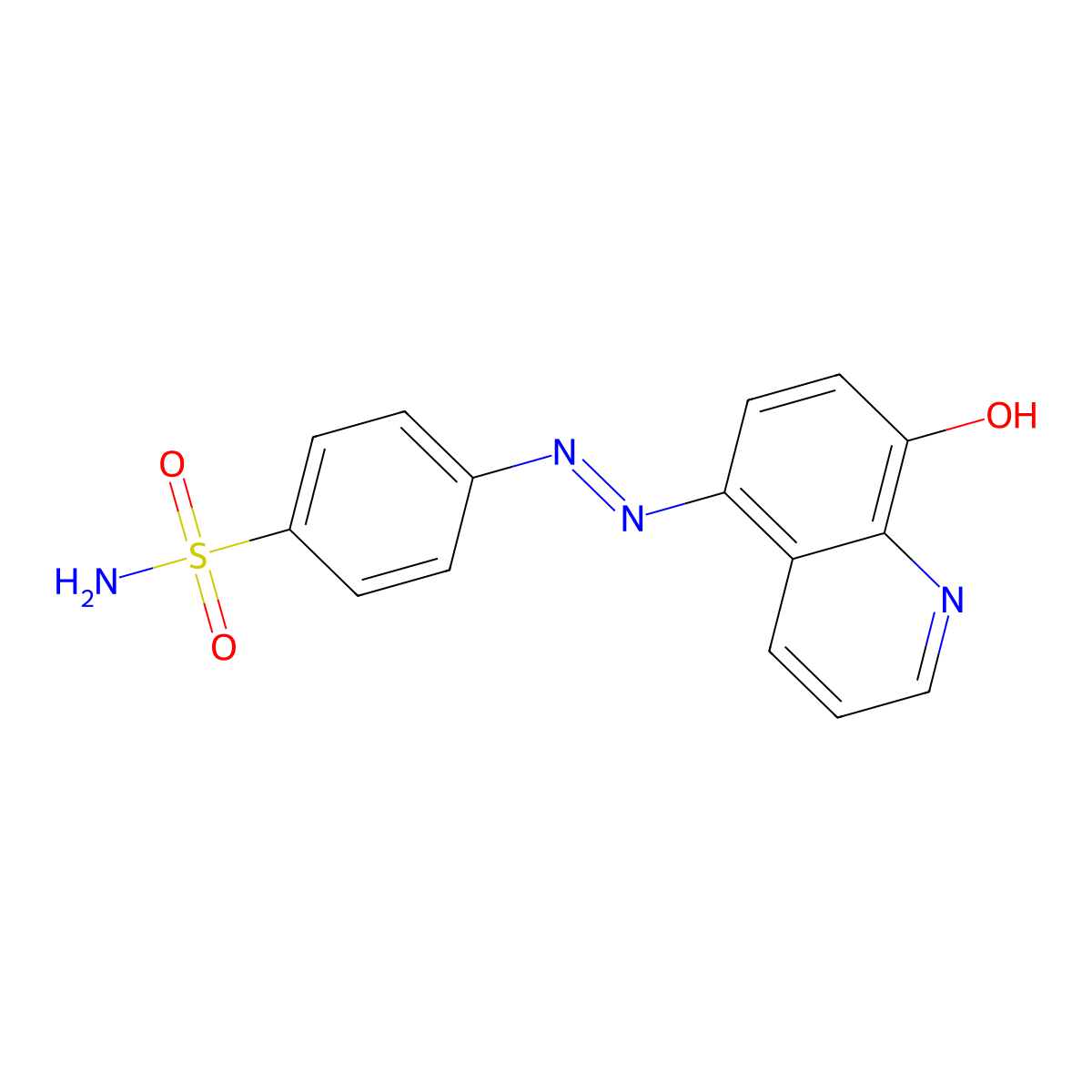 4-[(2E)-2-(8-Oxoquinolin-5(8H)-ylidene)hydrazinyl]benzene-1-sulfonamide molecular structure, CAS 16588-39-9