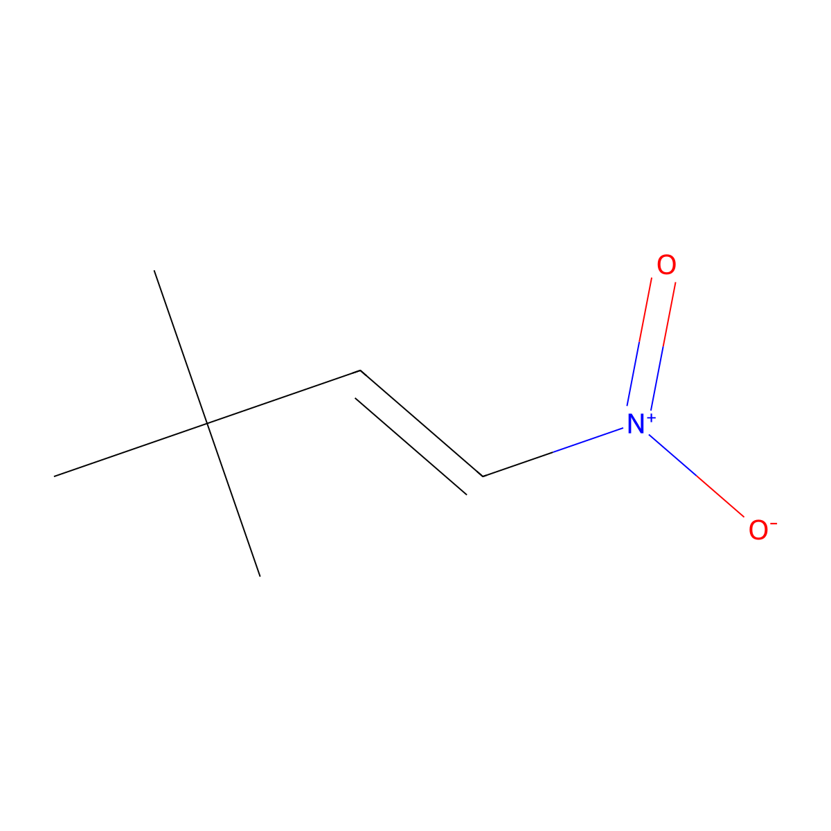 (1E)-3,3-dimethyl-1-nitrobut-1-ene molecular structure, CAS 165881-29-8