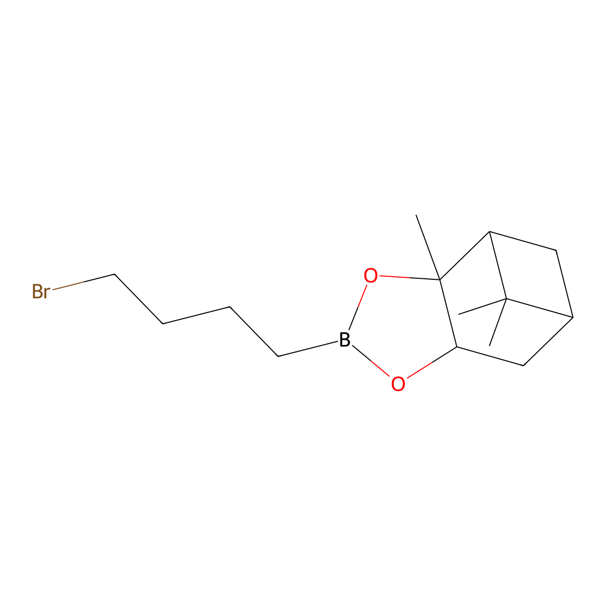 (3aS,4S,6S,7aR)-2-(4-Bromobutyl)-3a,5,5-trimethylhexahydro-4,6-methanobenzo[d][1,3,2]dioxaborole molecular structure, CAS 165881-36-7
