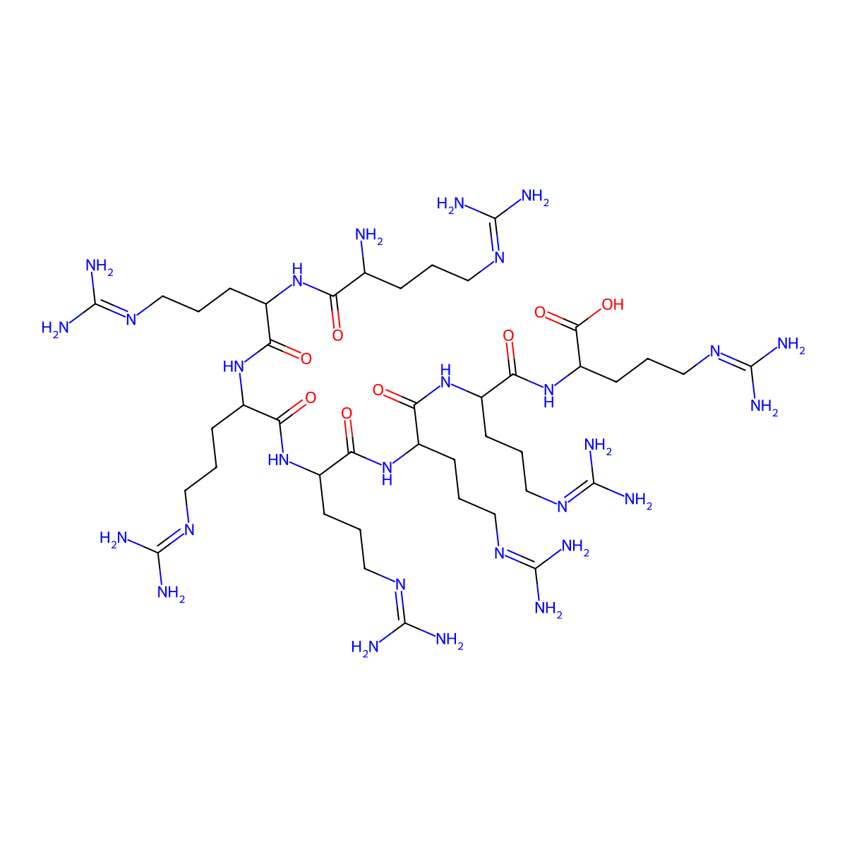 H-Arg-Arg-Arg-Arg-Arg-Arg-Arg-OH molecular structure, CAS 165893-48-1