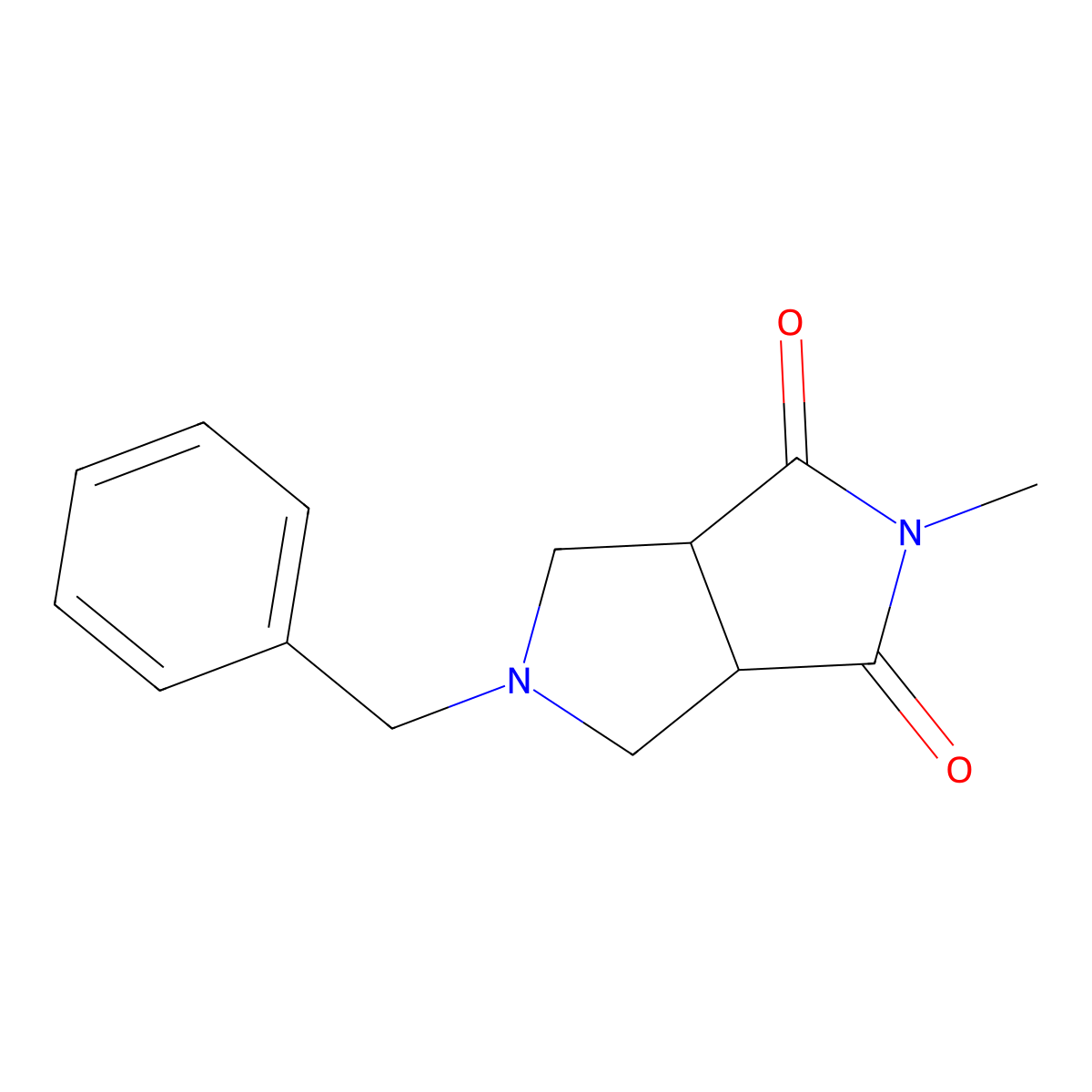 5-Benzyl-2-methyl-tetrahydro-pyrrolo[3,4-c]pyrrole-1,3-dione molecular structure, CAS 165893-95-8