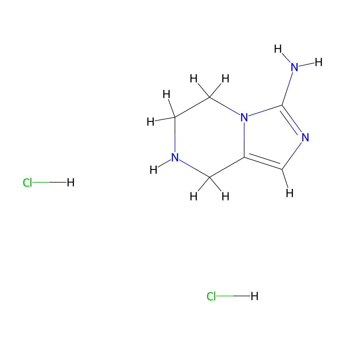 5,6,7,8-Tetrahydroimidazo[1,5-a]pyrazin-3-amine dihydrochloride molecular structure, CAS 165894-32-6