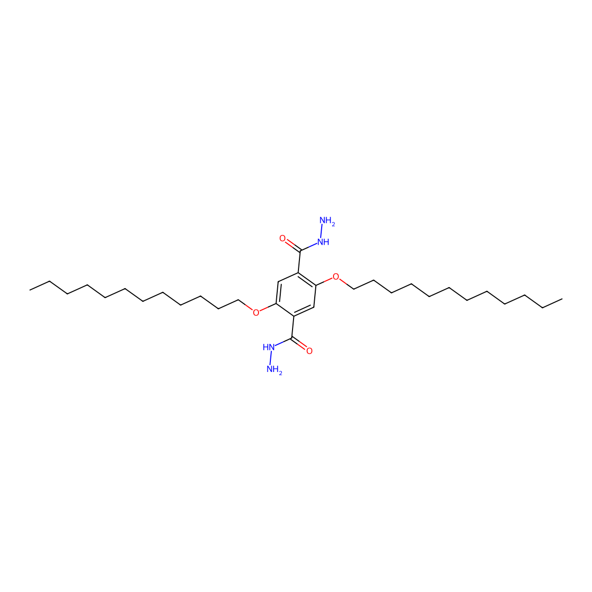 2,5-Bis(dodecyloxy)terephthalohydrazide molecular structure, CAS 165898-16-8
