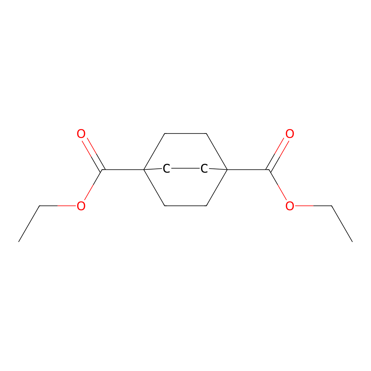 Diethyl bicyclo[2.2.2]octane-1,4-dicarboxylate molecular structure, CAS 1659-75-2
