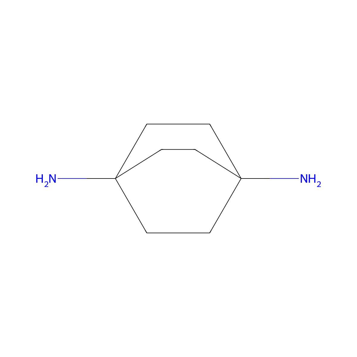 Bicyclo[2.2.2]octane-1,4-diamine molecular structure, CAS 1659-77-4