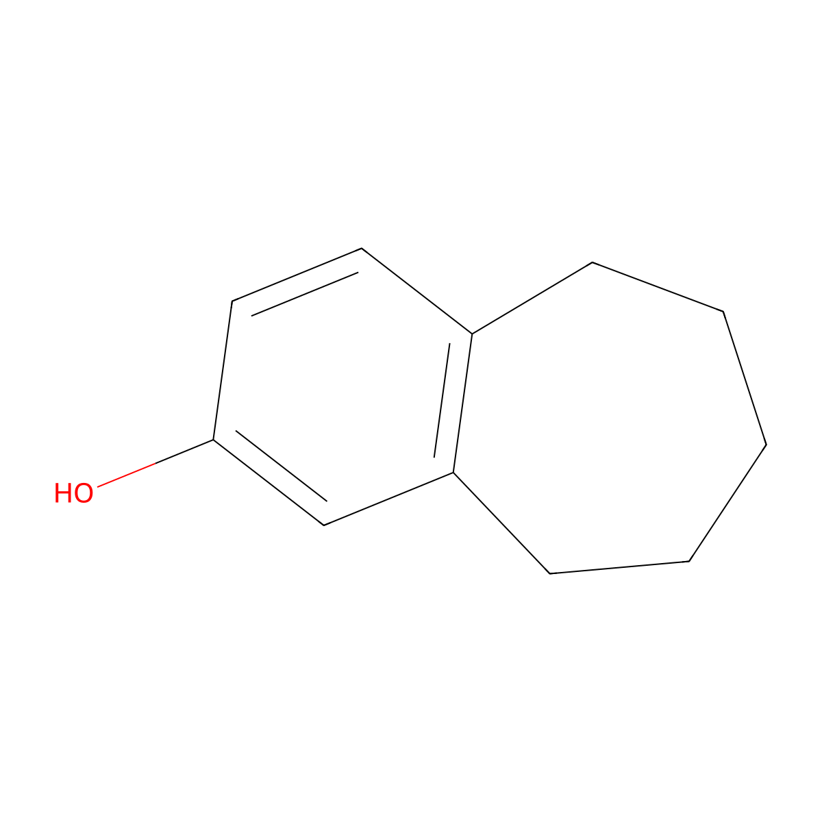 6,7,8,9-tetrahydro-5H-benzo[7]annulen-2-ol molecular structure, CAS 1659-93-4