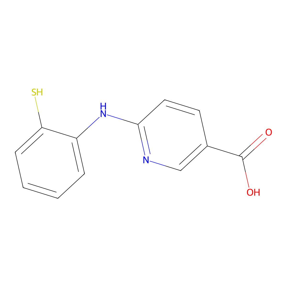 6-(2-Sulfanylanilino)pyridine-3-carboxylic acid molecular structure, CAS 165901-22-4