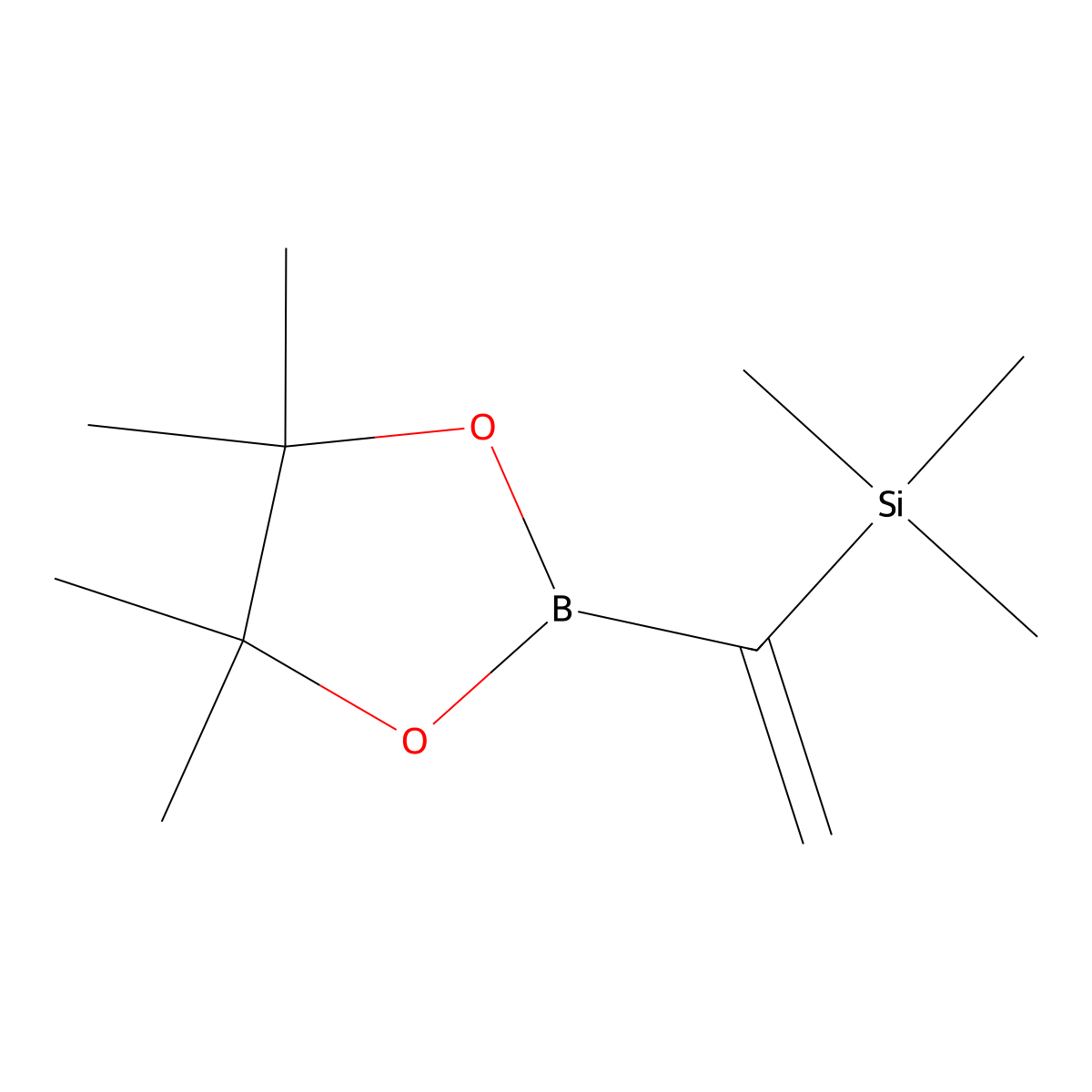 1,3,2-Dioxaborolane, 4,4,5,5-tetramethyl-2-[1-(trimethylsilyl)ethenyl]- molecular structure, CAS 165904-19-8