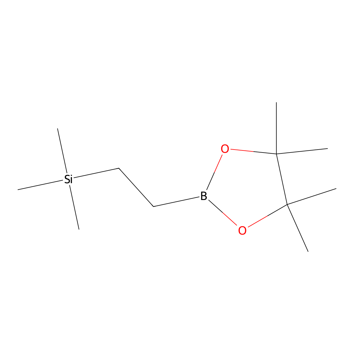 2-Trimethylsilyl-1-ethylboronic acid pinacol ester molecular structure, CAS 165904-20-1