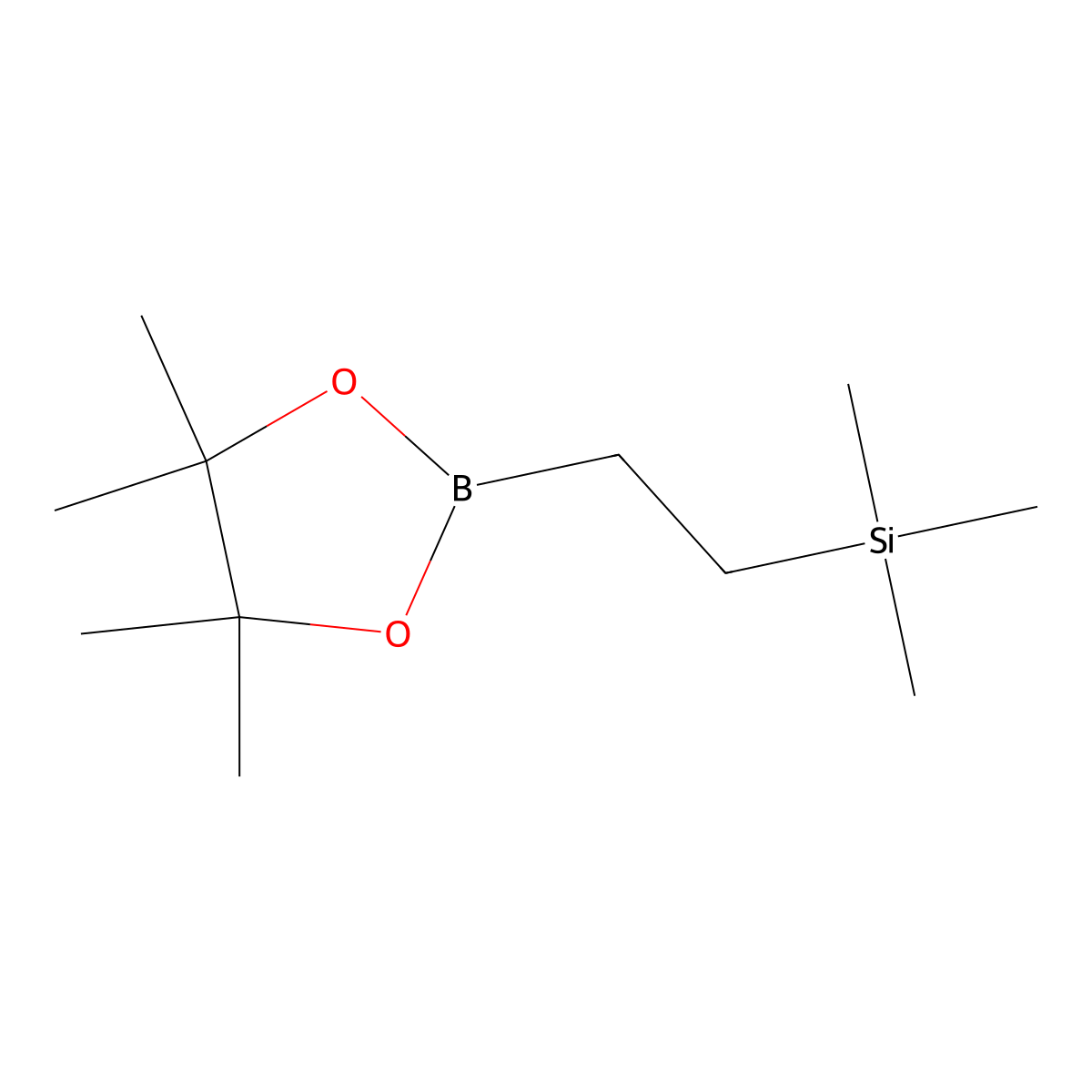 2-Trimethylsilyl-1-ethylboronic acid pinacol ester molecular structure, CAS 165904-20-1