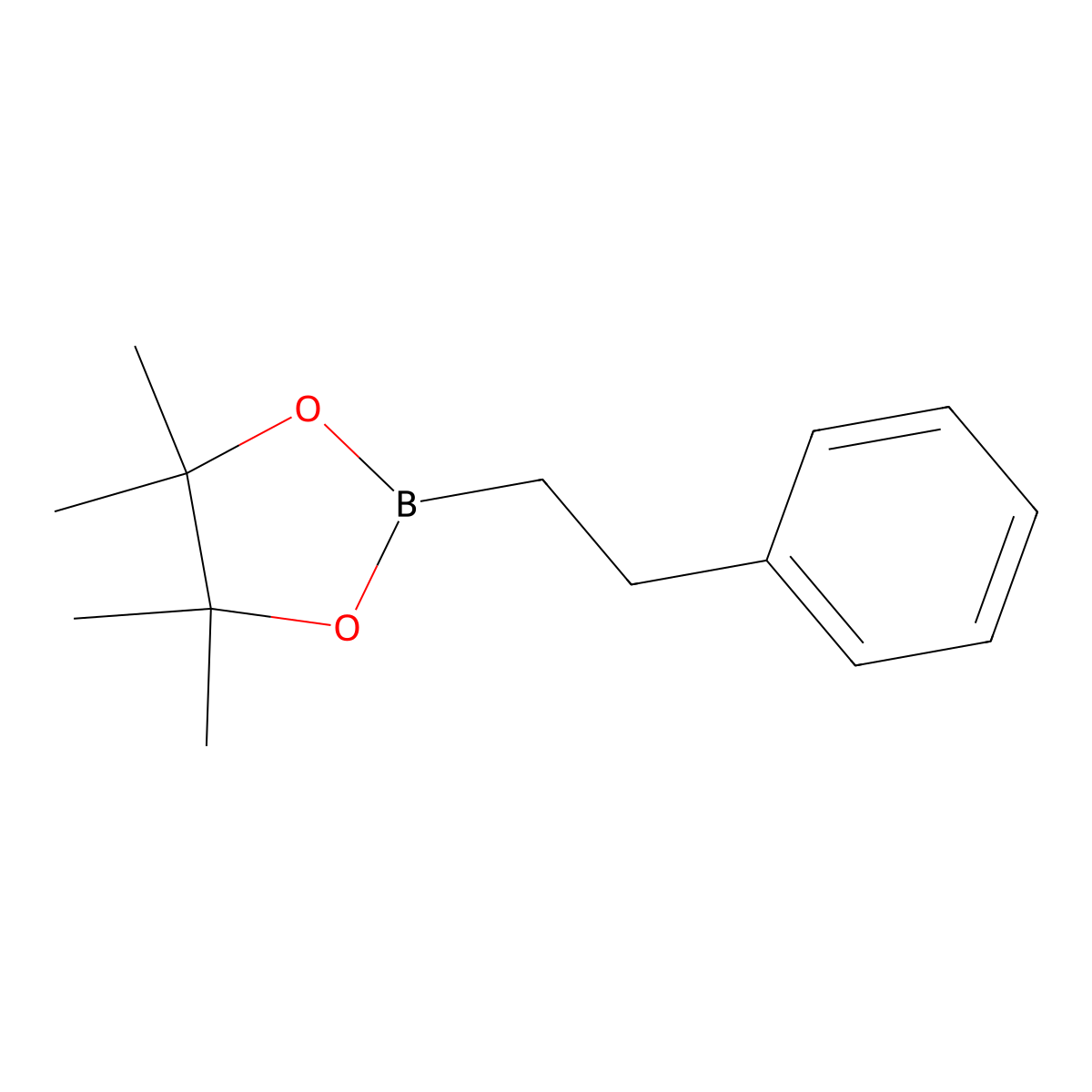4,4,5,5-Tetramethyl-2-(2-phenylethyl)-1,3,2-dioxaborolane molecular structure, CAS 165904-22-3
