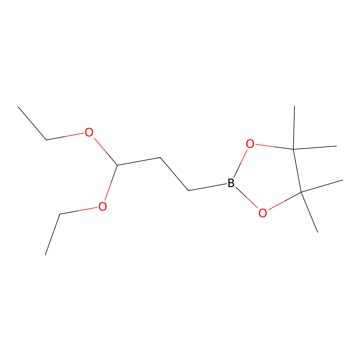 3,3-Diethoxy-1-propylboronic acid pinacol ester molecular structure, CAS 165904-27-8
