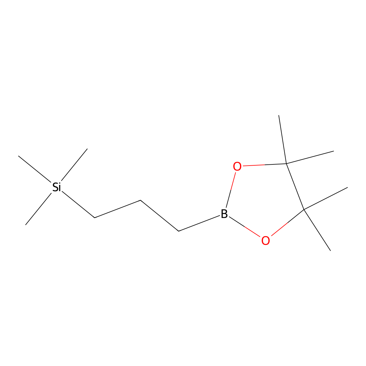 3-Trimethylsilyl-1-propylboronic acid pinacol ester molecular structure, CAS 165904-32-5