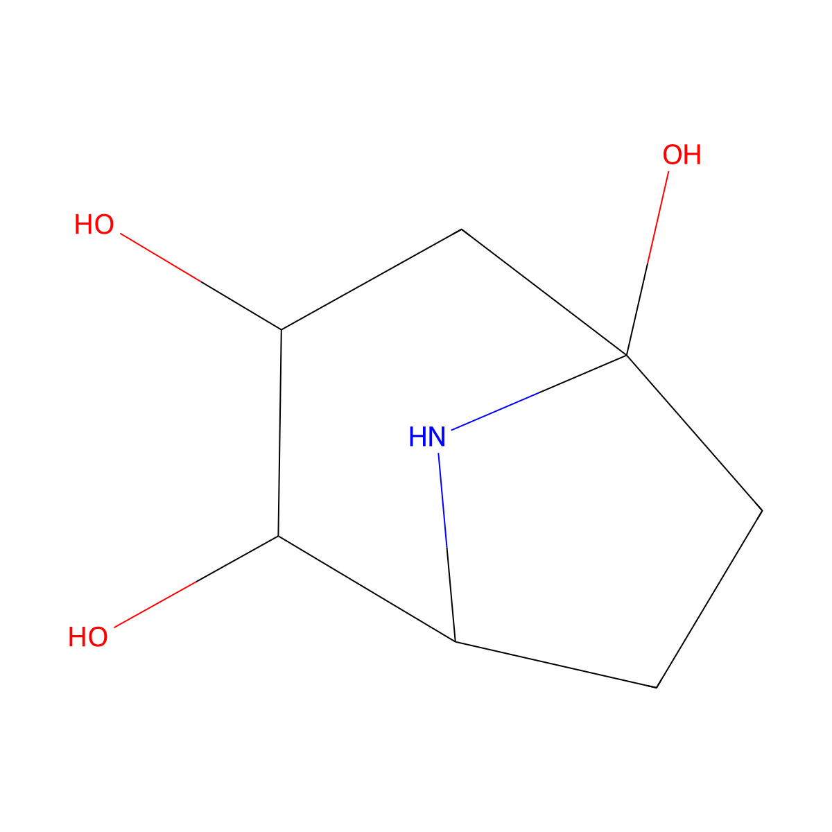 Calystegine A5 molecular structure, CAS 165905-26-0