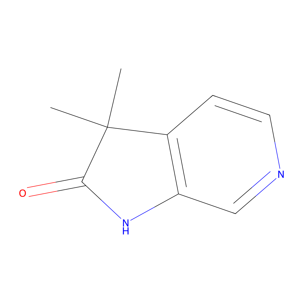 3,3-Dimethyl-1H-pyrrolo[2,3-C]pyridin-2(3H)-one molecular structure, CAS 1659189-34-0