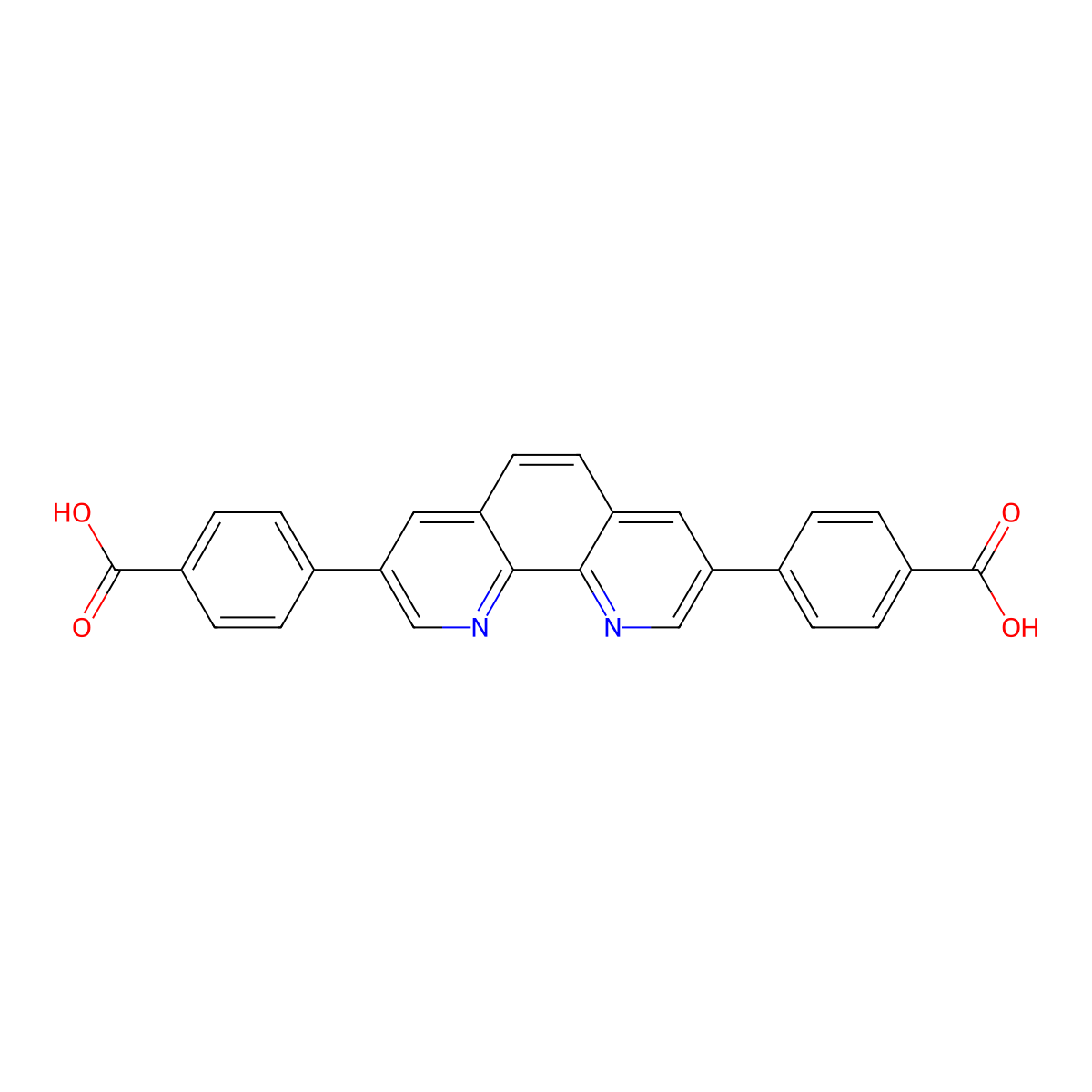 4,4'-(1,10-Phenanthroline-3,8-diyl)dibenzoic acid molecular structure, CAS 1659300-75-0