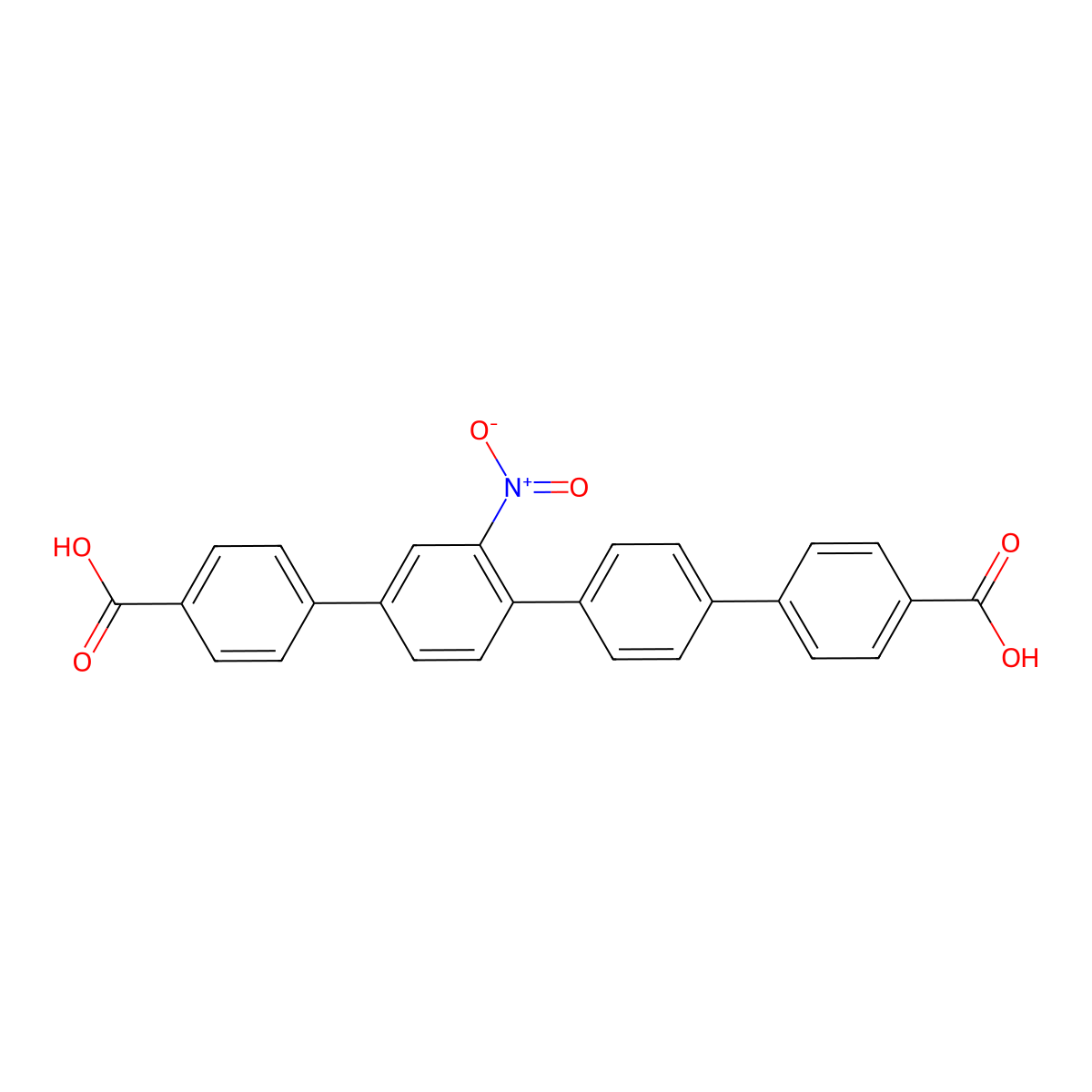 2''-Nitro-[1,1':4',1'':4'',1'''-quaterphenyl]-4,4'''-dicarboxylic acid molecular structure, CAS 1659300-79-4