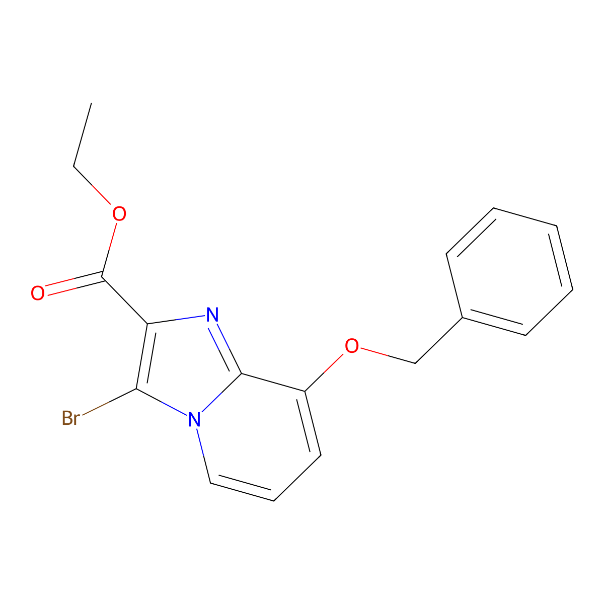 Ethyl 8-(benzyloxy)-3-bromoimidazo[1,2-a]pyridine-2-carboxylate molecular structure, CAS 1659307-25-1