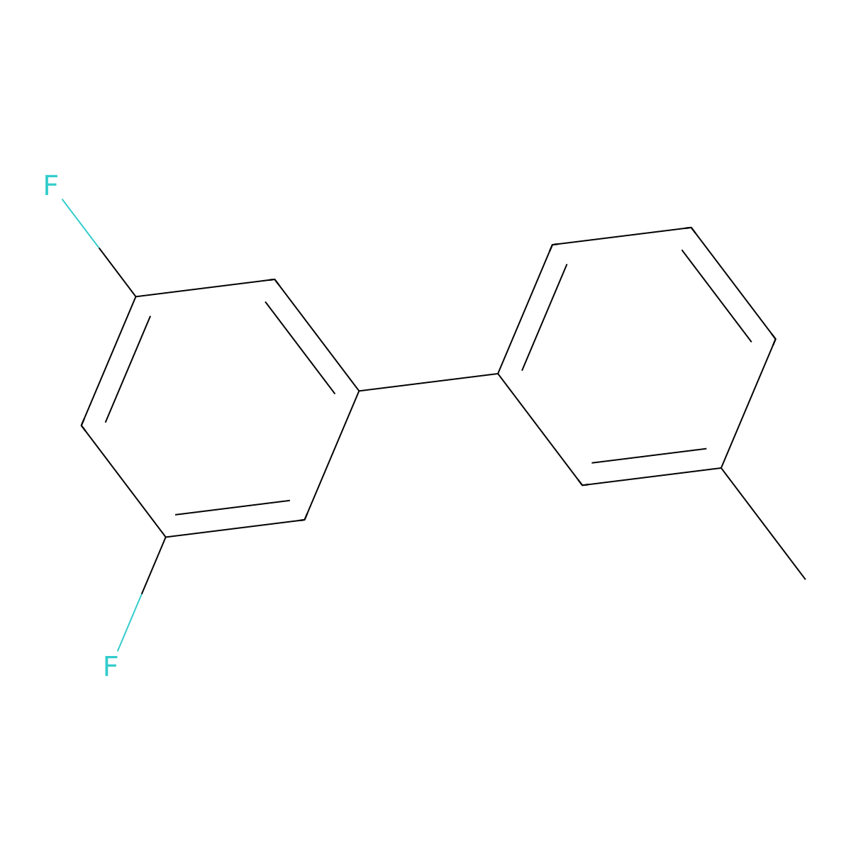 3,5-Difluoro-3'-methyl-1,1'-biphenyl molecular structure, CAS 1659308-73-2