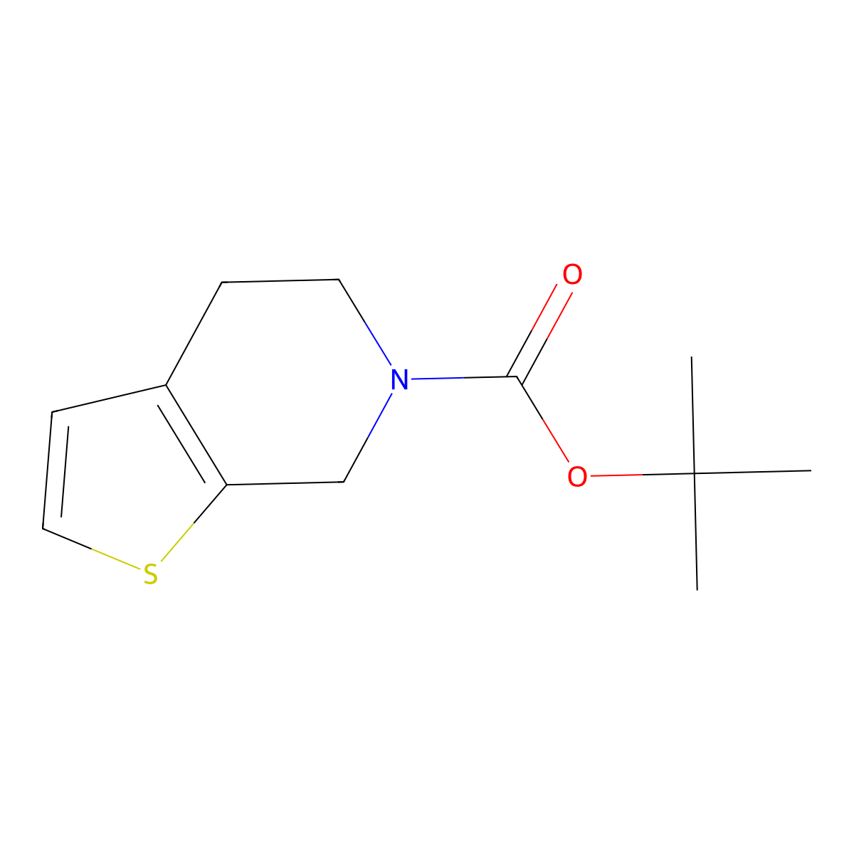 tert-butyl 4,5-Dihydrothieno[2,3-c]pyridine-6(7H)-carboxylate molecular structure, CAS 165947-52-4