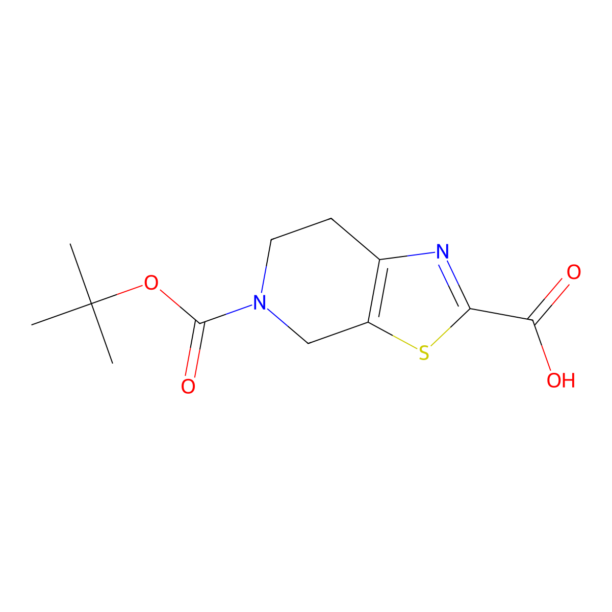 5-(Tert-butoxycarbonyl)-4,5,6,7-tetrahydrothiazolo[5,4-c]pyridine-2-carboxylic acid molecular structure, CAS 165948-21-0