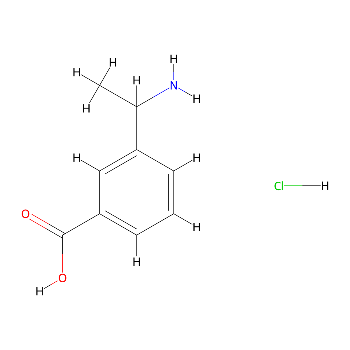3-(1-Aminoethyl)benzoic acid hydrochloride molecular structure, CAS 165949-85-9