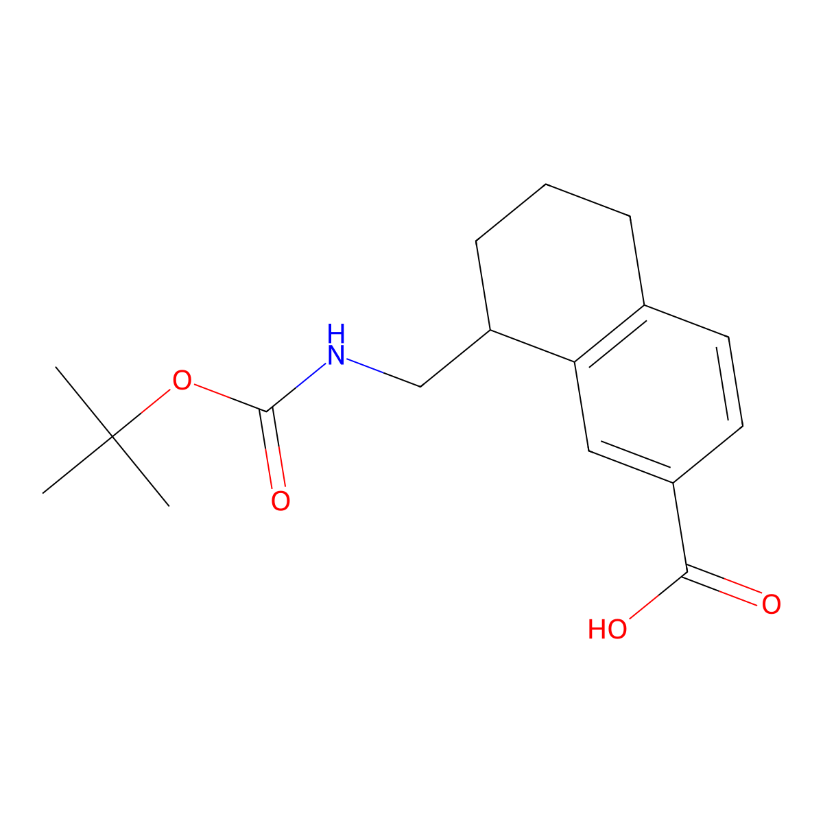 8-({[(Tert-butoxy)carbonyl]amino}methyl)-5,6,7,8-tetrahydronaphthalene-2-carboxylic acid molecular structure, CAS 165949-89-3