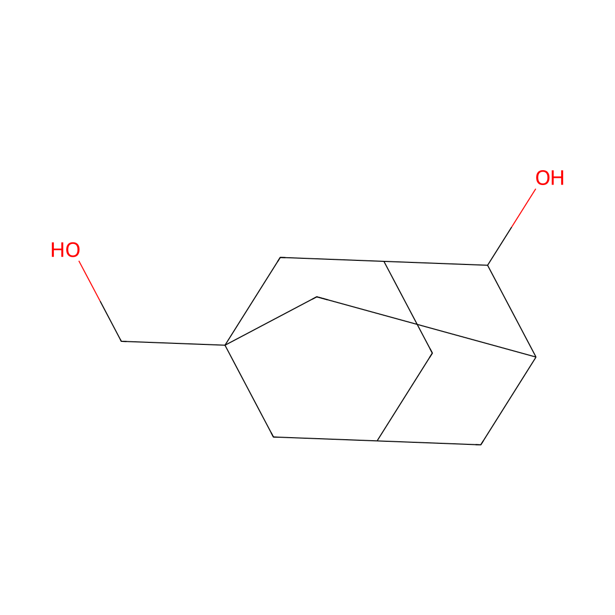 4-Hydroxy-1-hydroxymethyladmantane molecular structure, CAS 165963-56-4