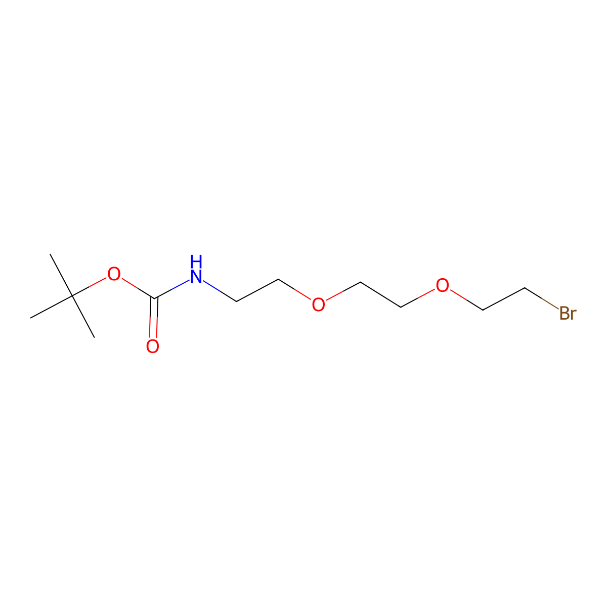 tert-Butyl {2-[2-(2-bromoethoxy)ethoxy]ethyl}carbamate molecular structure, CAS 165963-71-3