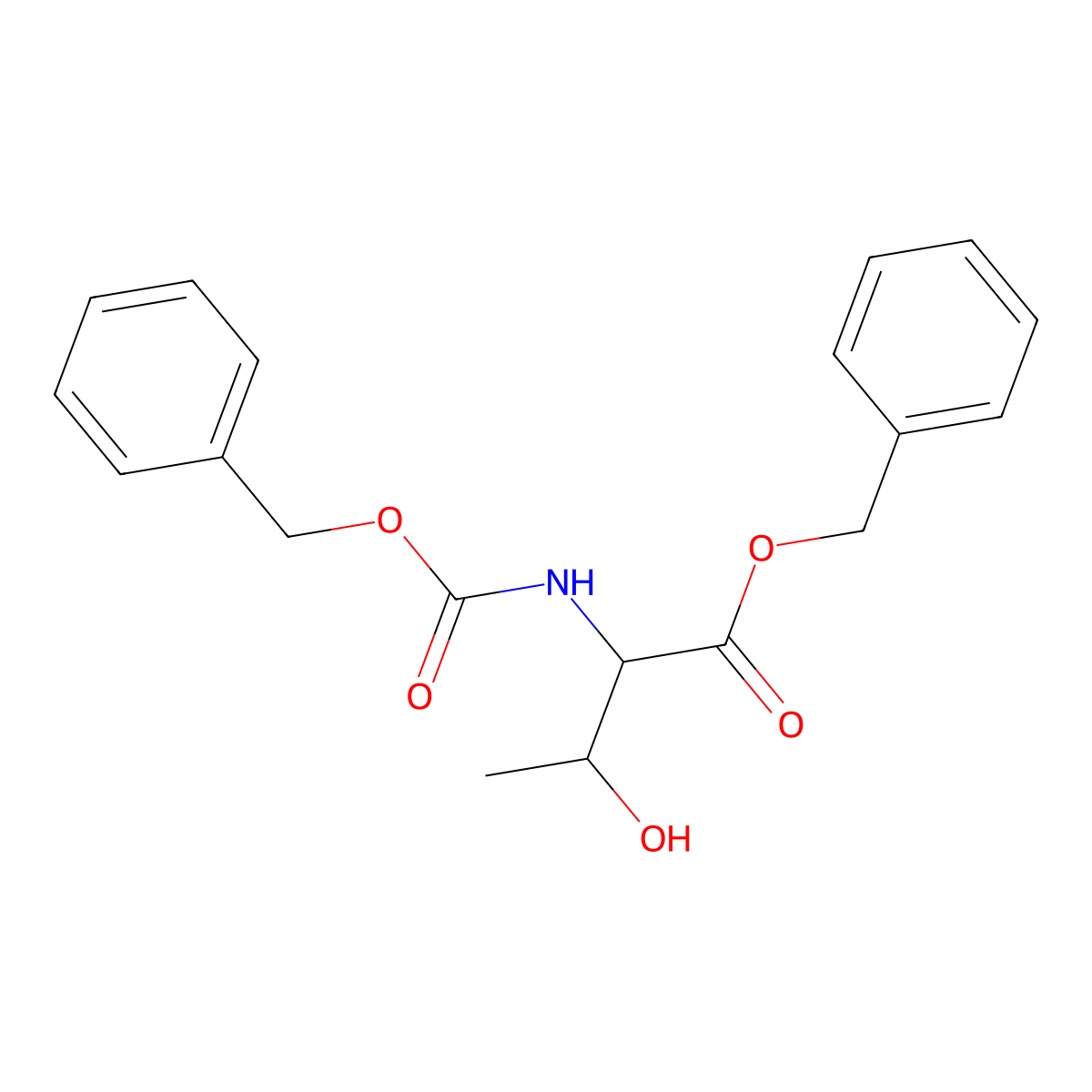 N-[(Phenylmethoxy)carbonyl]-L-threonine phenylmethyl ester molecular structure, CAS 16597-50-5
