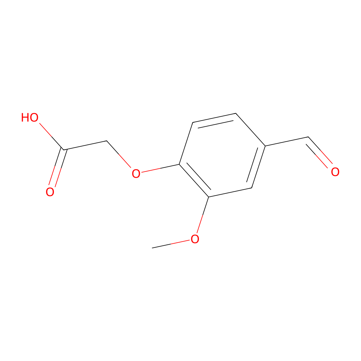 2-(4-Formyl-2-methoxyphenoxy)acetic acid molecular structure, CAS 1660-19-1