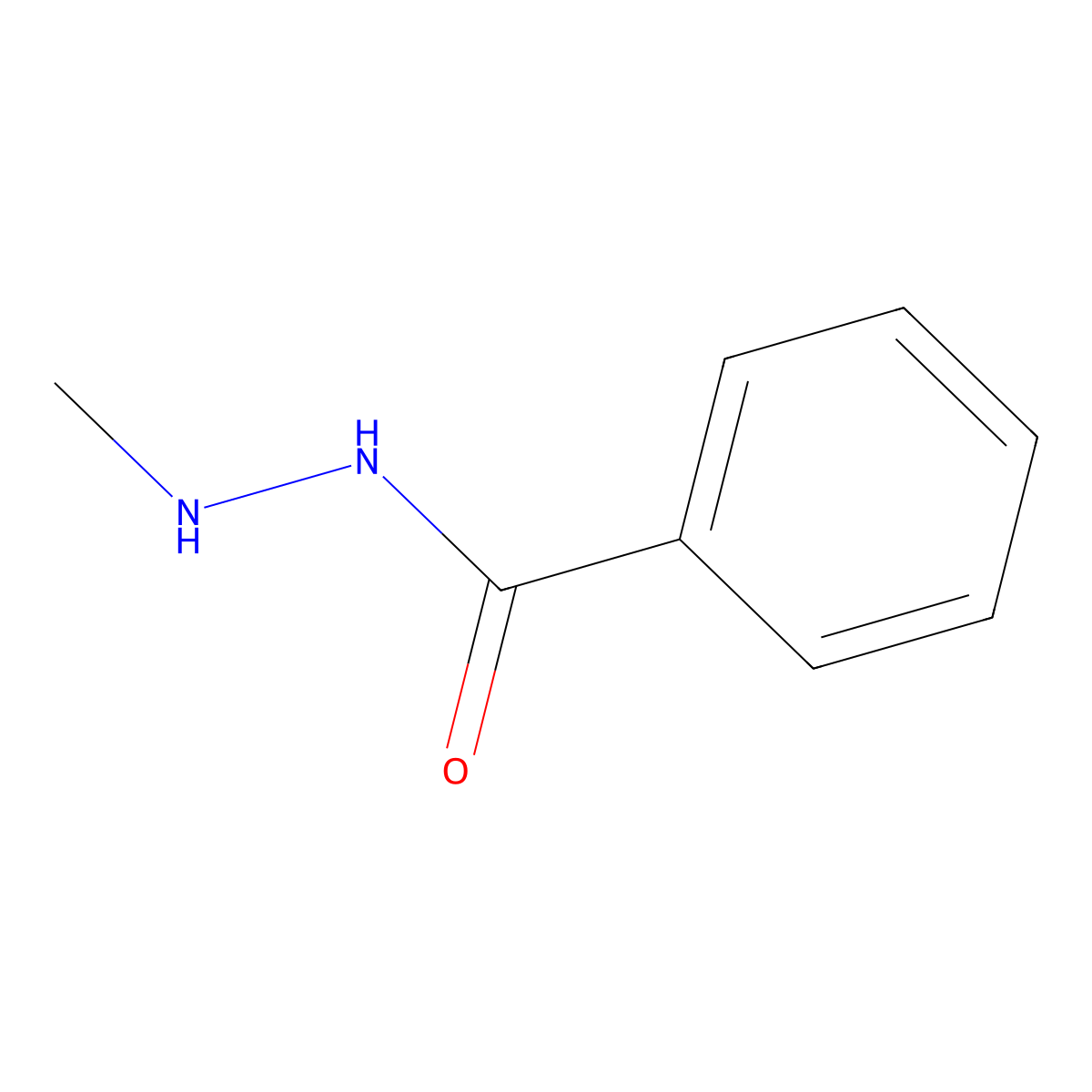 N'-methylbenzohydrazide molecular structure, CAS 1660-24-8