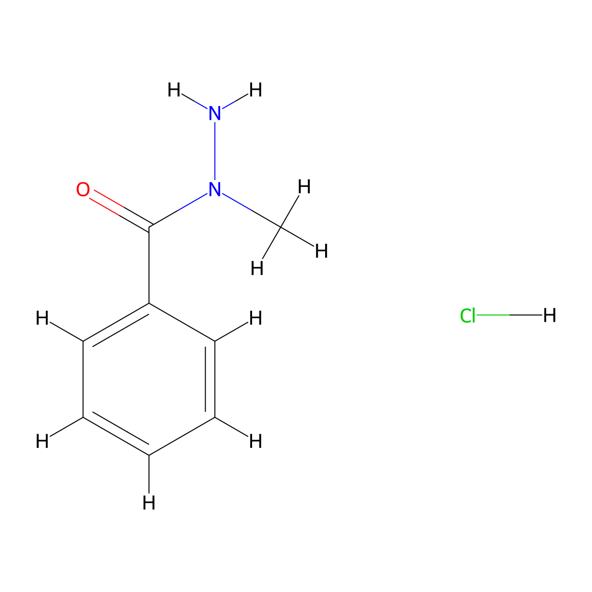 N-Methylbenzohydrazide hydrochloride molecular structure, CAS 1660-25-9