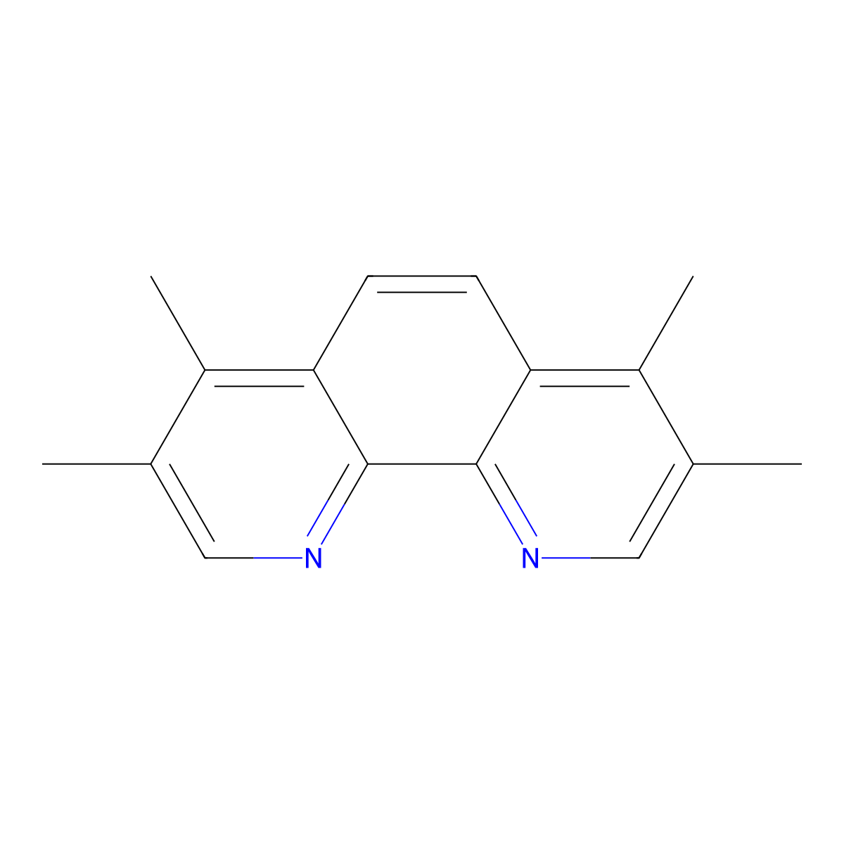3,4,7,8-Tetramethyl-1,10-phenanthroline molecular structure, CAS 1660-93-1