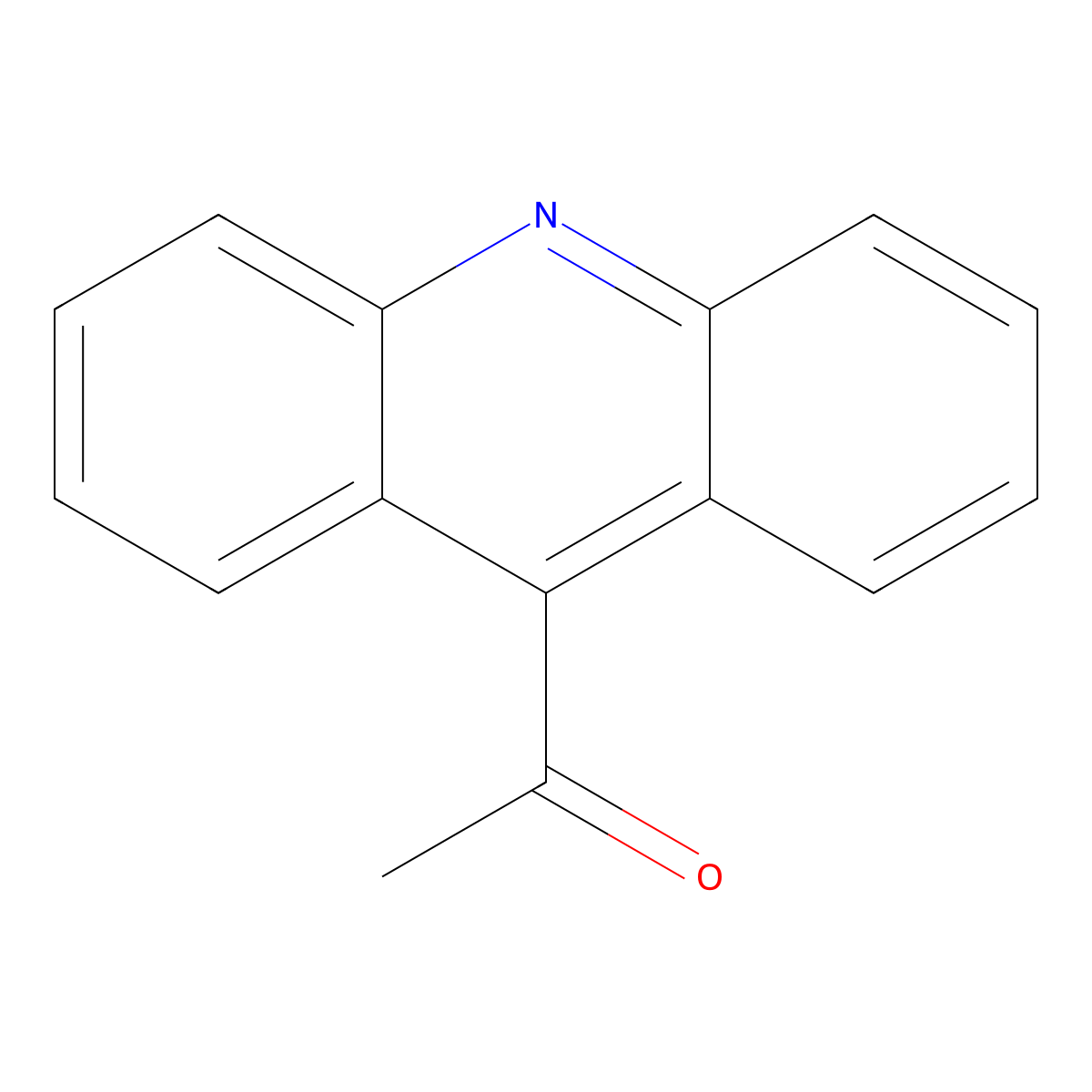 1-(Acridin-9-yl)ethan-1-one molecular structure, CAS 16600-44-5