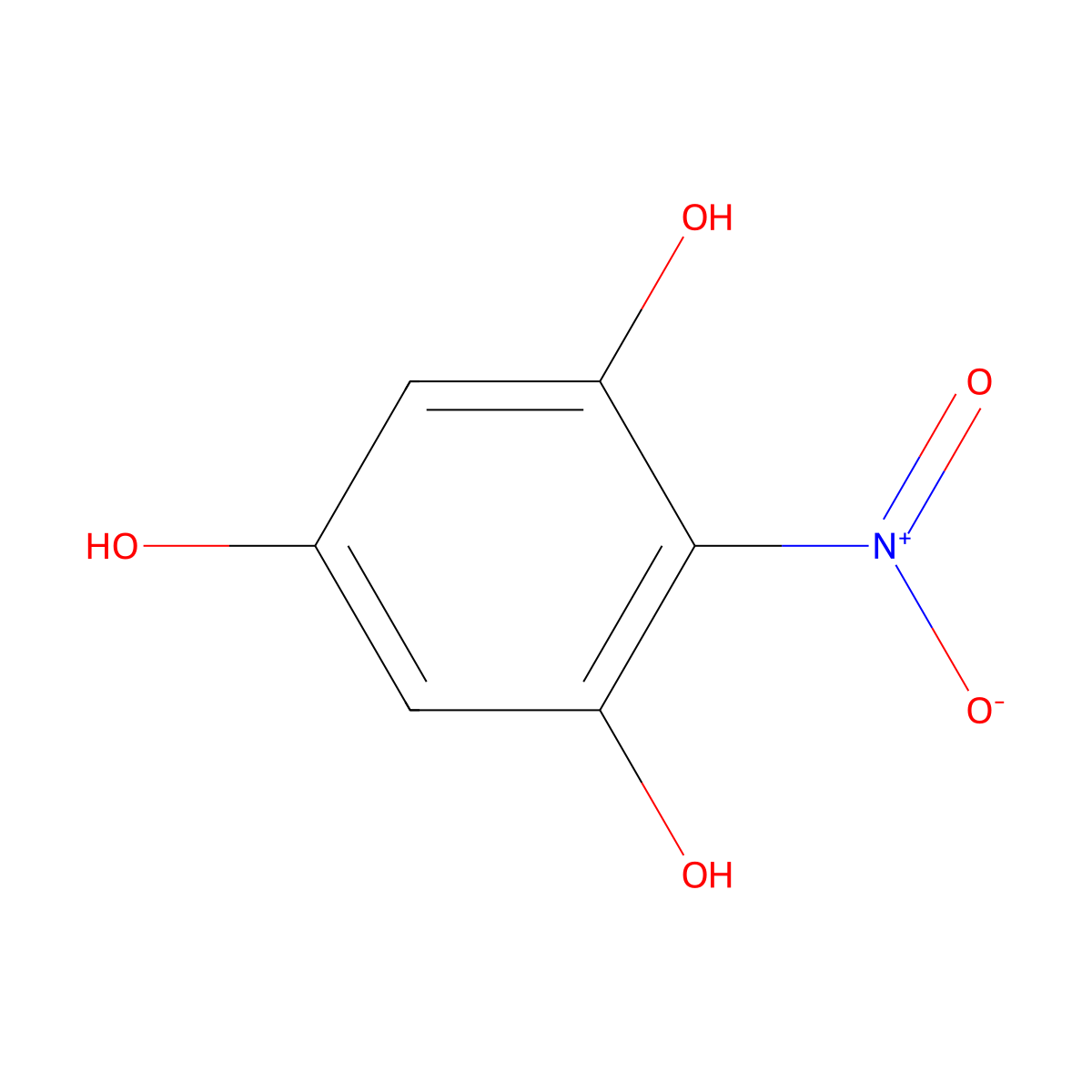 Nitrophloroglucinol molecular structure, CAS 16600-92-3