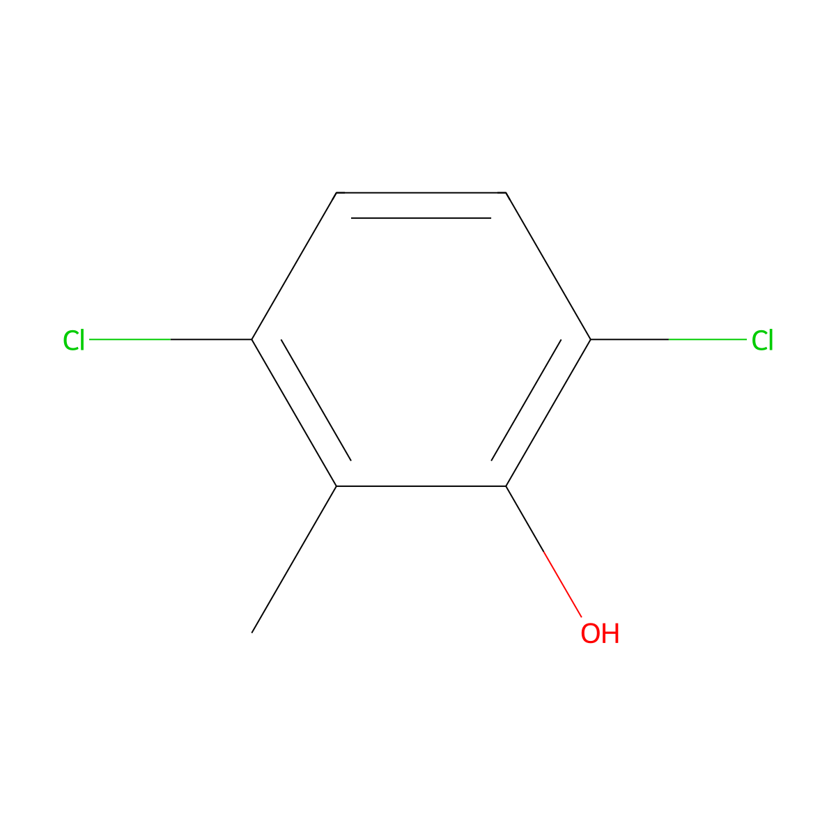 3,6-Dichloro-2-methylphenol molecular structure, CAS 16601-99-3