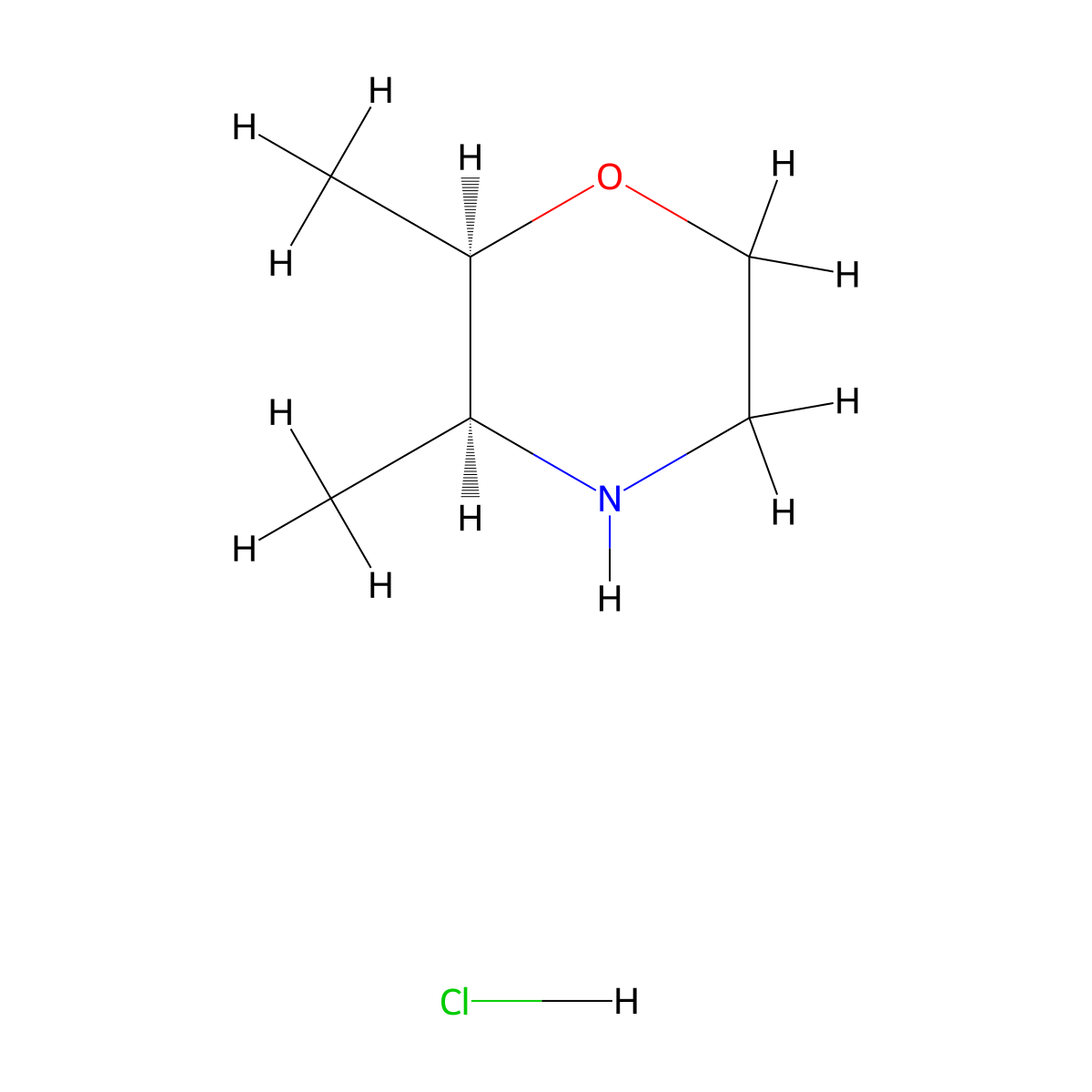(2R,3S)-2,3-dimethylmorpholine hydrochloride molecular structure, CAS 1660110-78-0