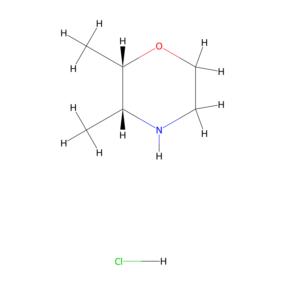 (2S,3R)-2,3-Dimethylmorpholine hcl molecular structure, CAS 1660110-84-8