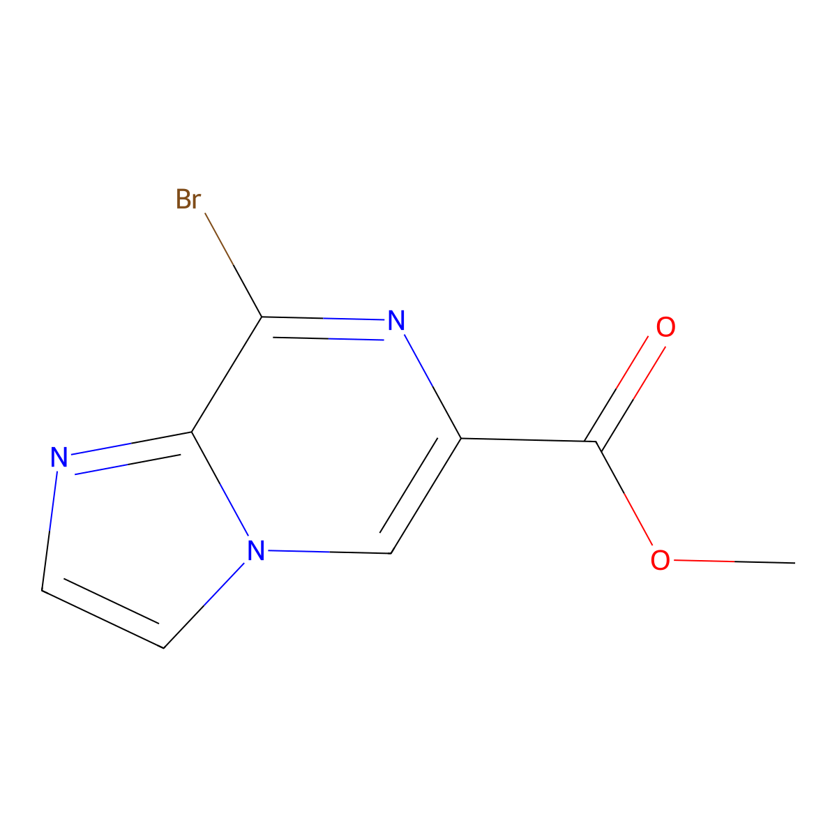 Methyl 8-bromoimidazo[1,2-a]pyrazine-6-carboxylate molecular structure, CAS 1660116-54-0