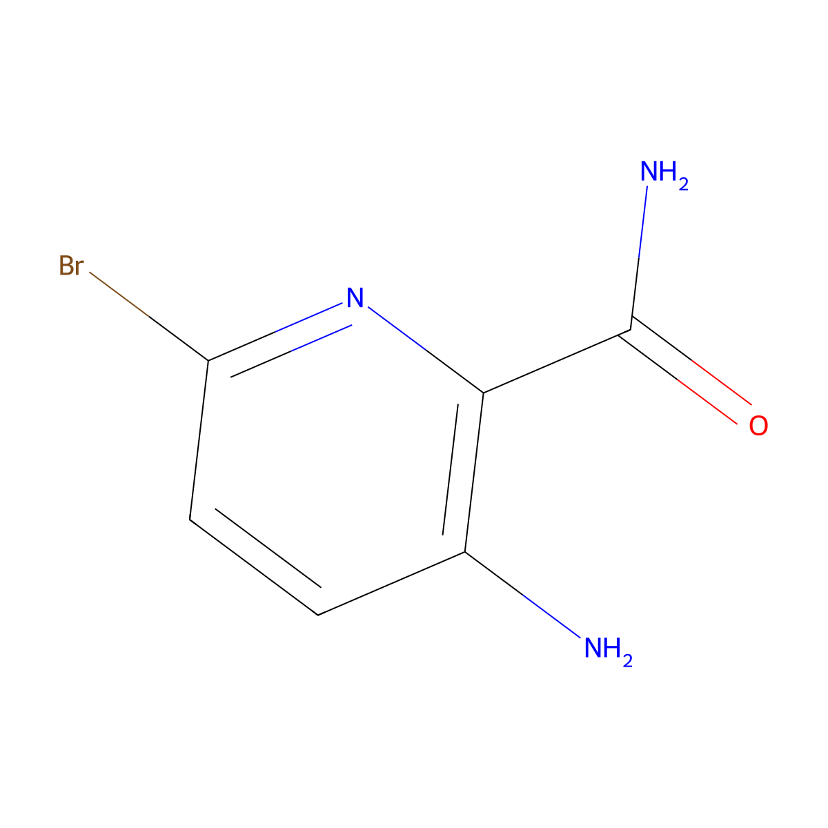 3-Amino-6-bromopicolinamide molecular structure, CAS 1660117-37-2