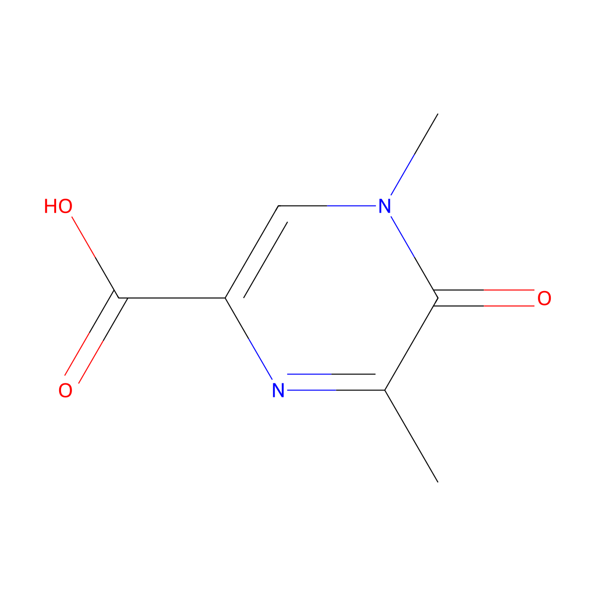 4,6-Dimethyl-5-oxo-4,5-dihydropyrazine-2-carboxylic acid molecular structure, CAS 1660118-45-5