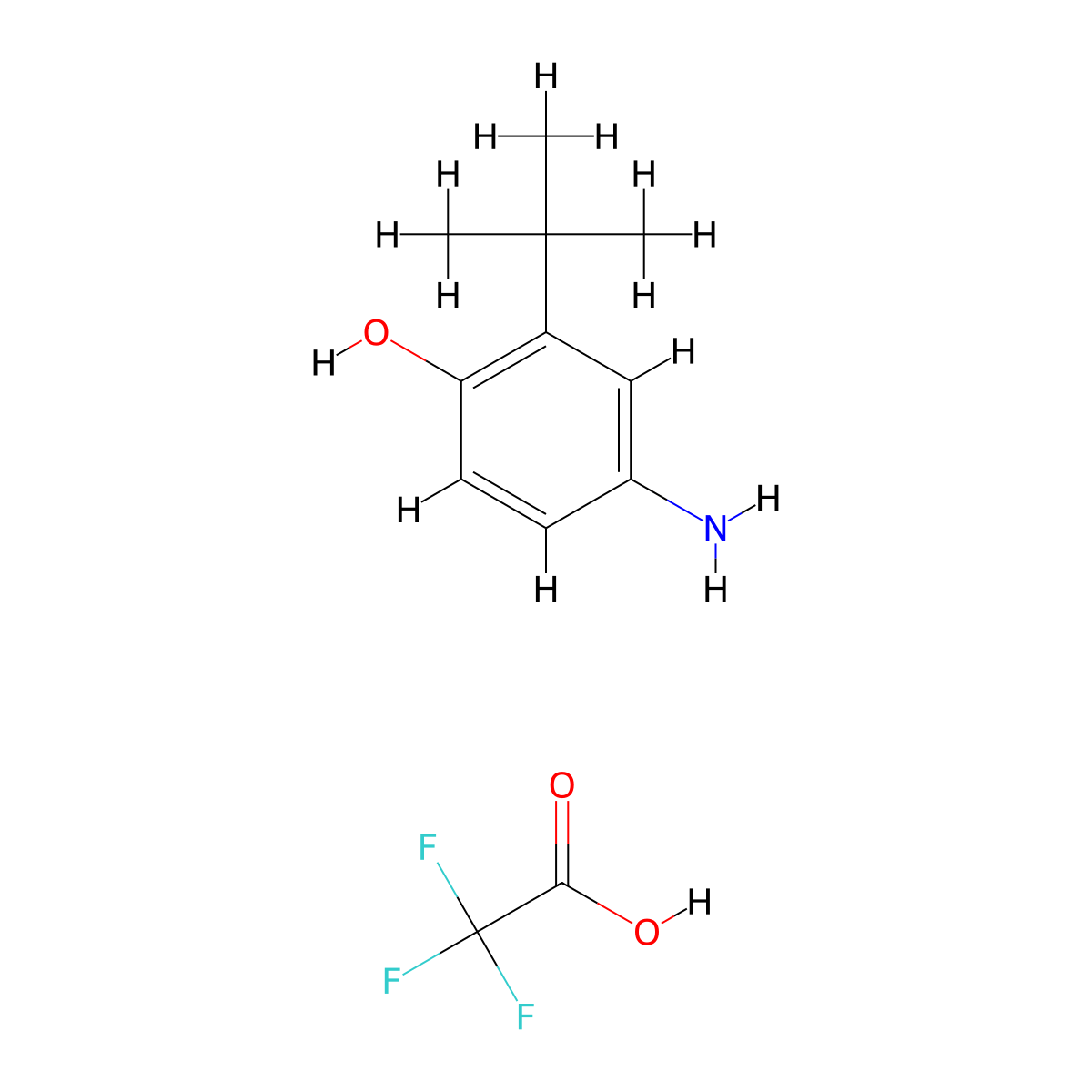 4-Amino-2-(tert-butyl)phenol tfa molecular structure, CAS 1660153-64-9