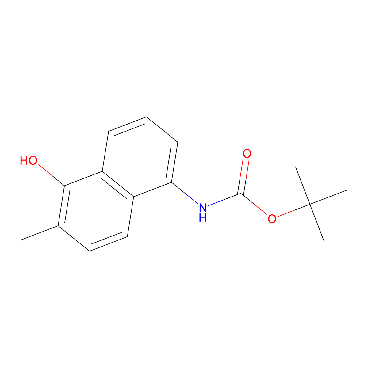 tert-Butyl (5-hydroxy-6-methylnaphthalen-1-yl)carbamate molecular structure, CAS 1660158-36-0