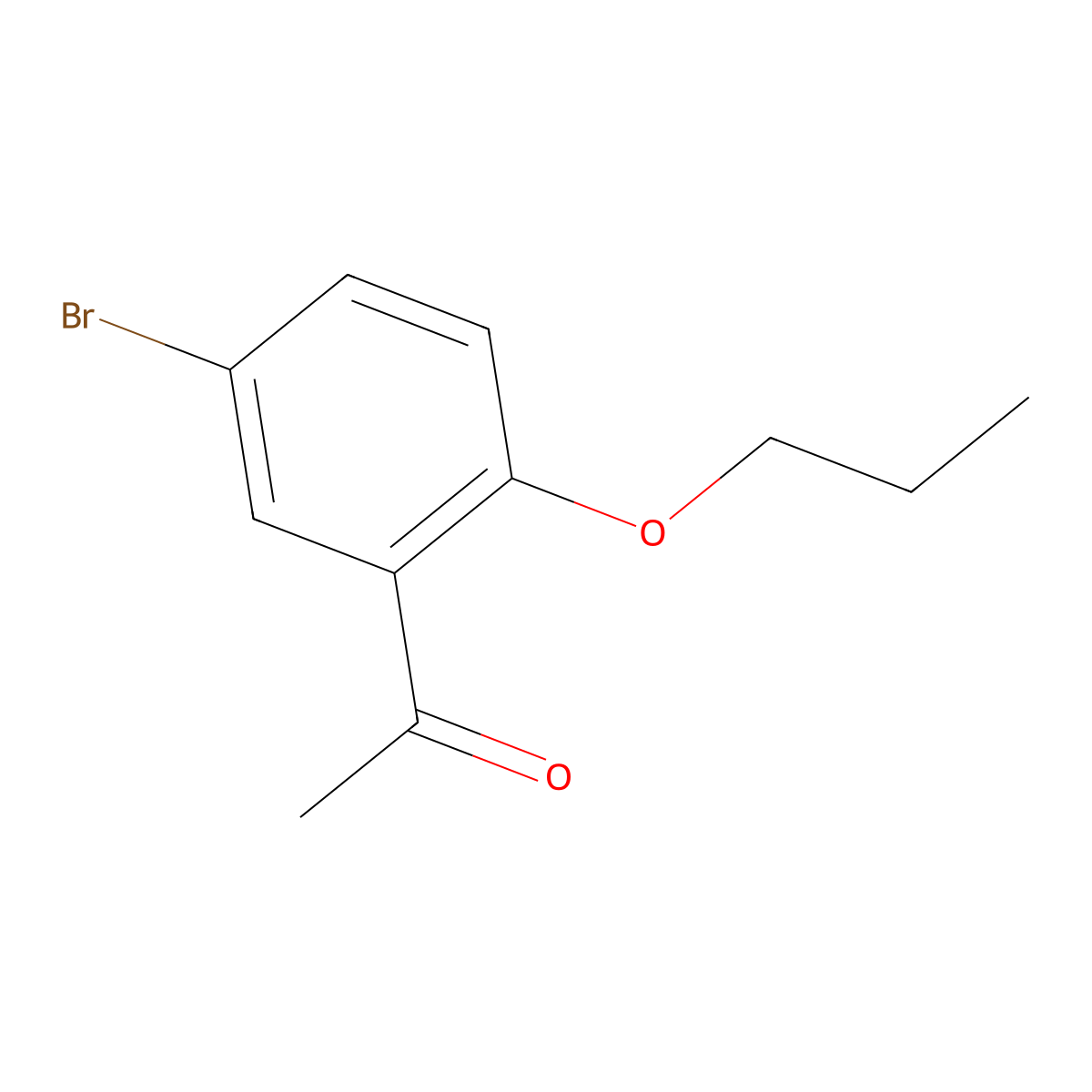 1-(5-Bromo-2-propoxyphenyl)ethanone molecular structure, CAS 16602-12-3