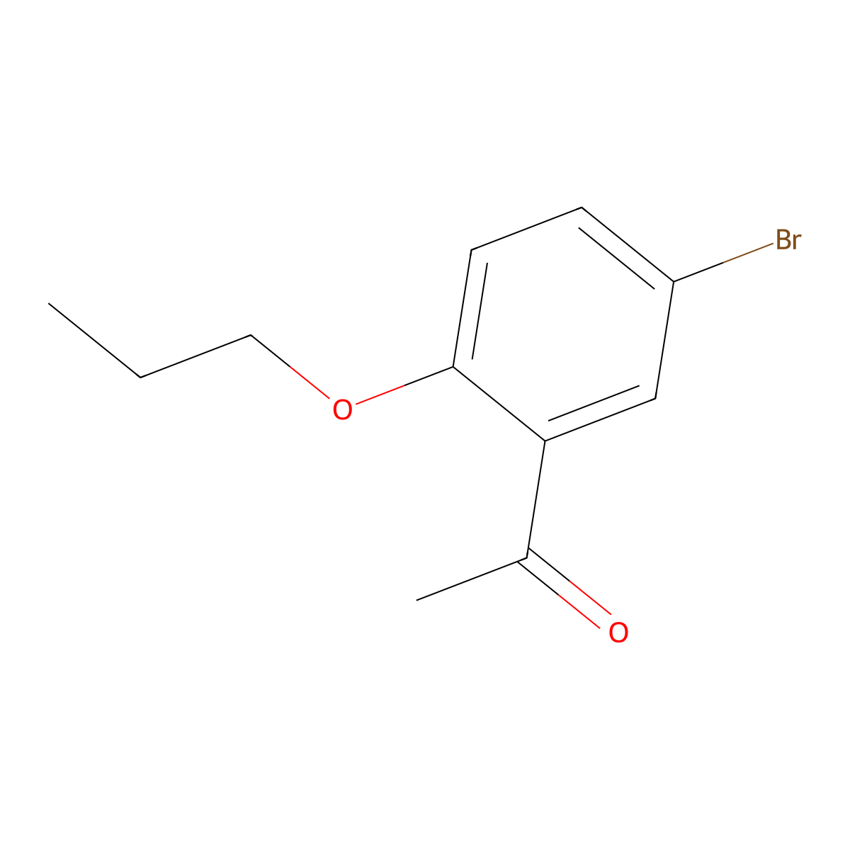 1-(5-Bromo-2-propoxyphenyl)ethanone molecular structure, CAS 16602-12-3