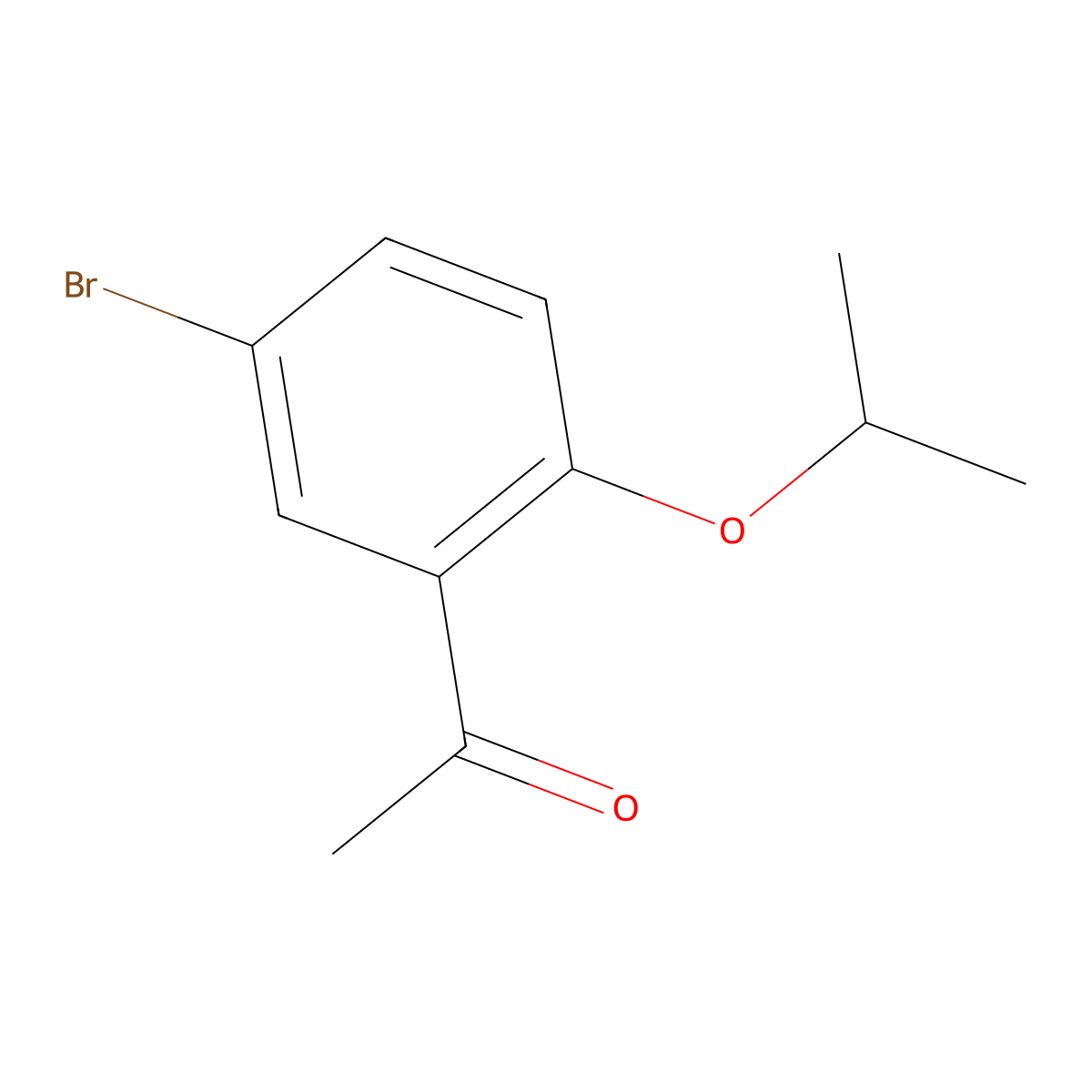 1-(5-Bromo-2-isopropoxyphenyl)ethanone molecular structure, CAS 16602-13-4
