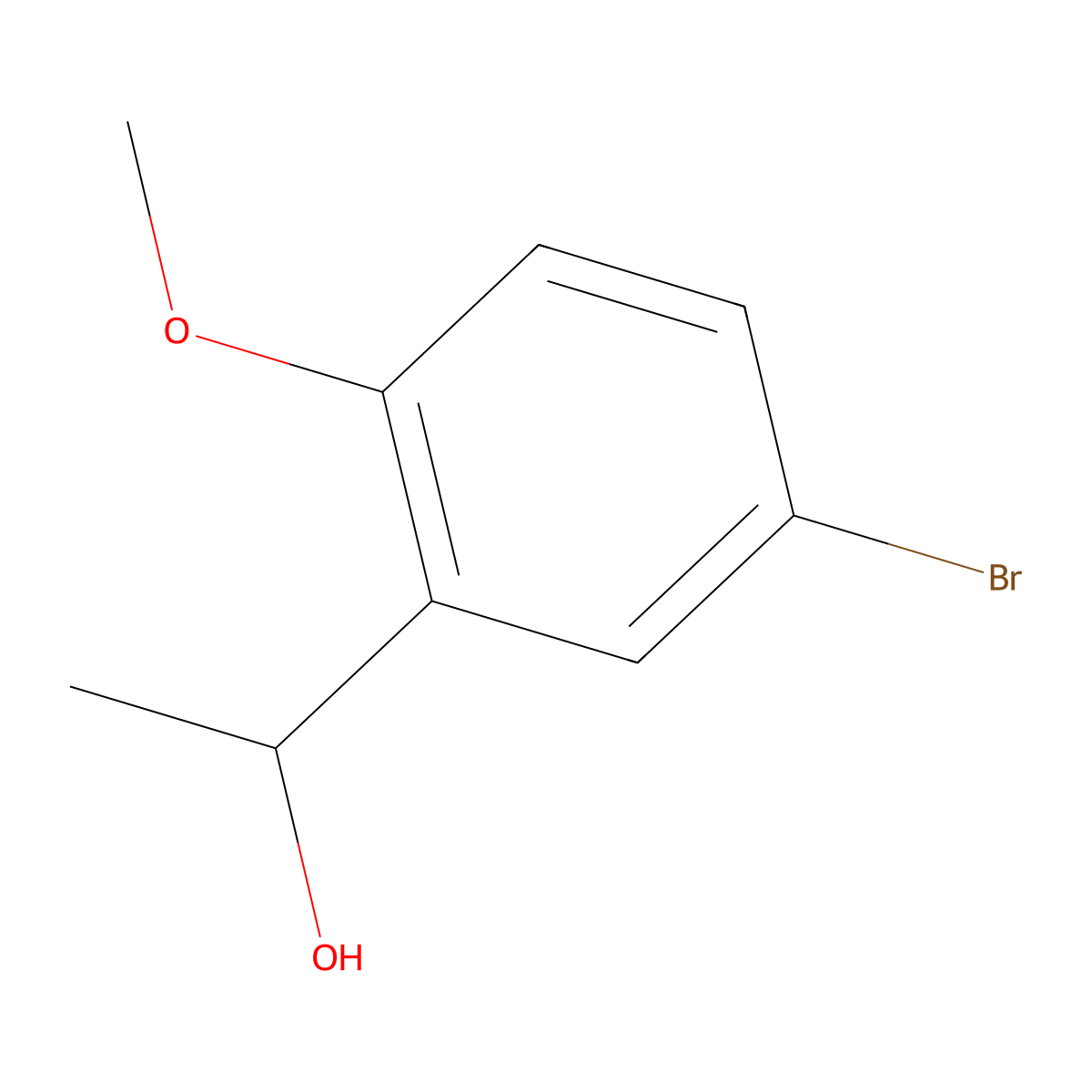 1-(5-Bromo-2-methoxyphenyl)ethanol molecular structure, CAS 16602-17-8