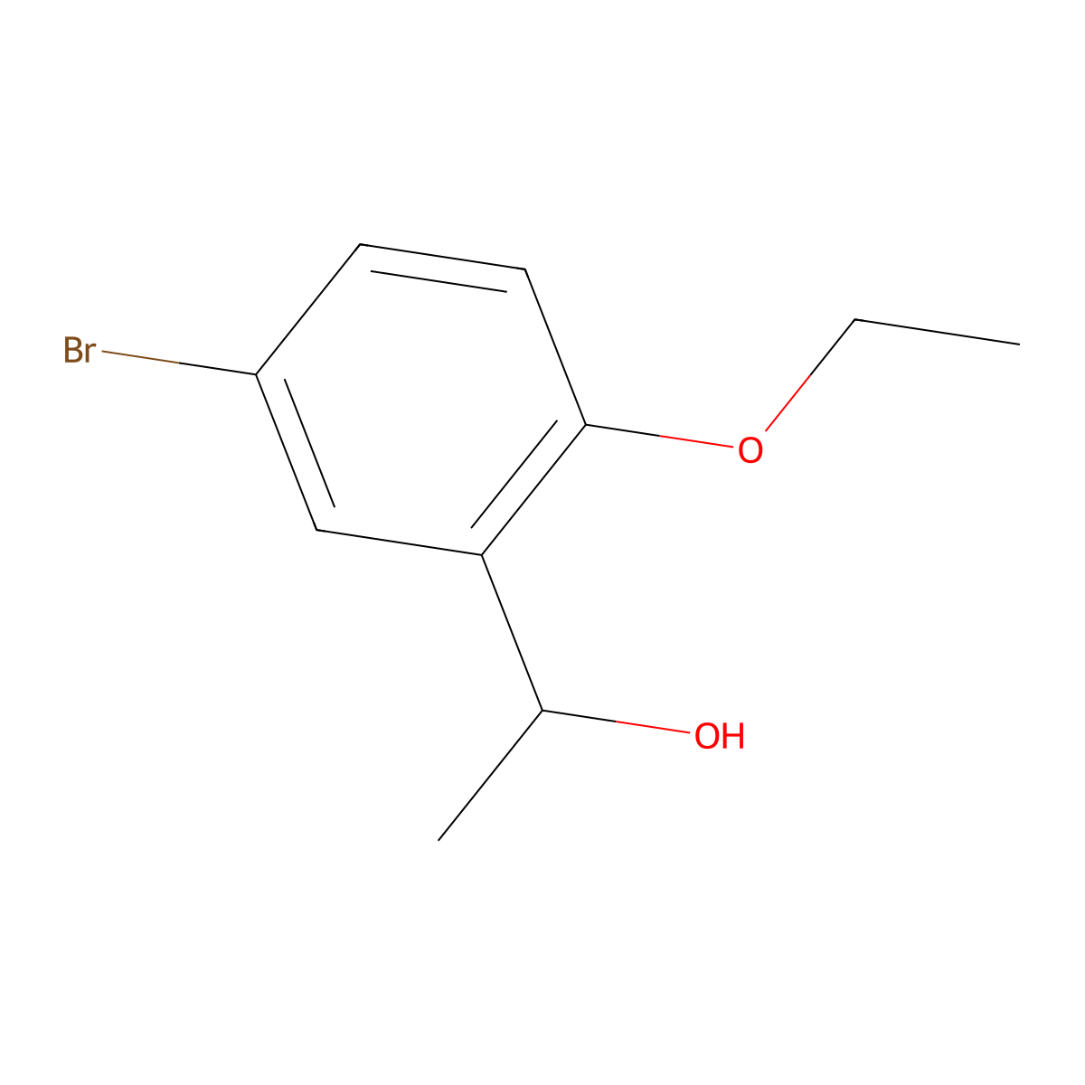 1-(5-Bromo-2-ethoxyphenyl)ethan-1-ol molecular structure, CAS 16602-18-9